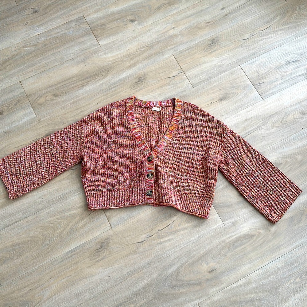Ghanda cropped multicolour knit cardigan